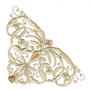 Golden Corner Filigree Lace
