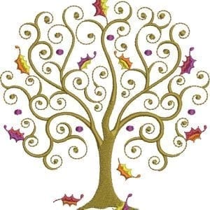 Swirly Tree and Corner Motif