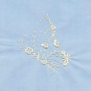 Whitework Flowers and Butterflies