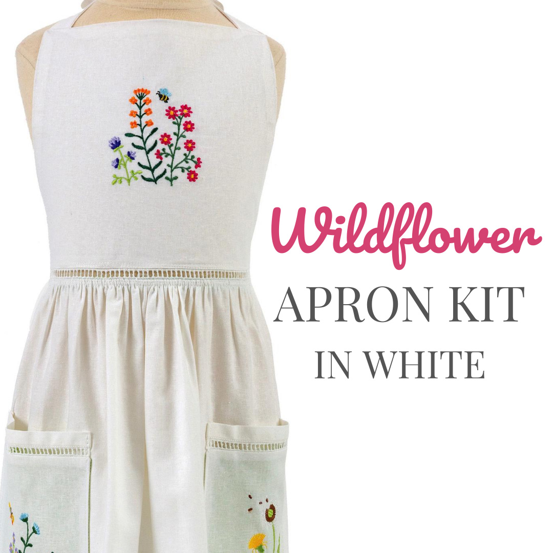 Wildflower Apron Kit - White