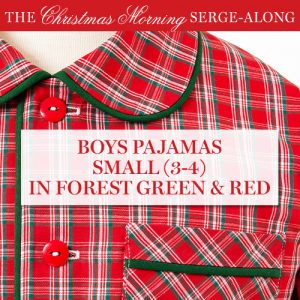 Serge-Along Kit: Boys Pajamas Small (3-4) in Forest Green & Red