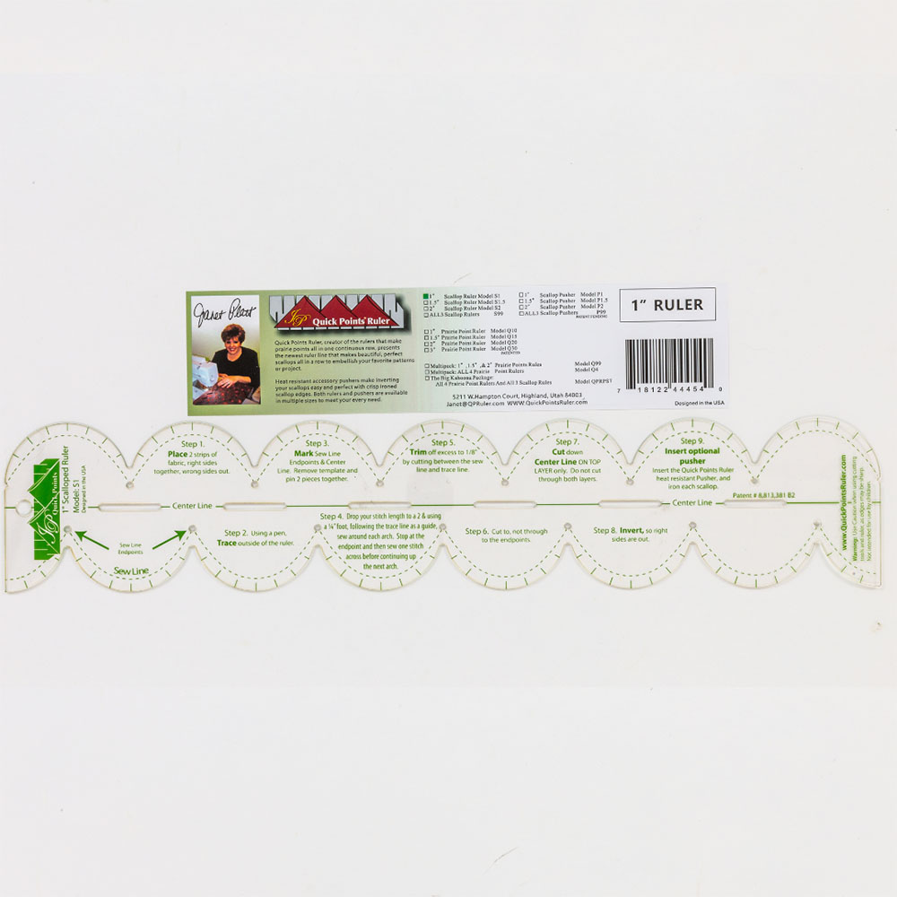 Quick Points Scallop 1" Ruler S1