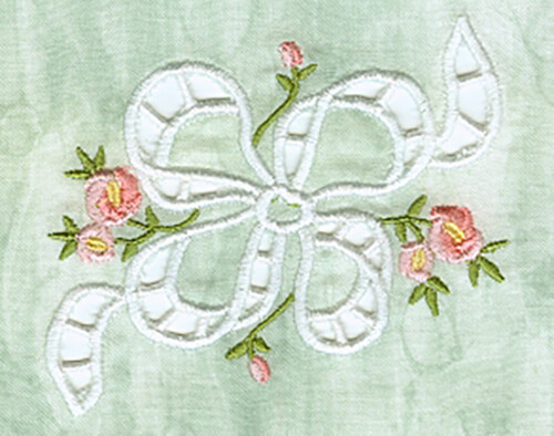 Cutwork Bow, Rose & Cross