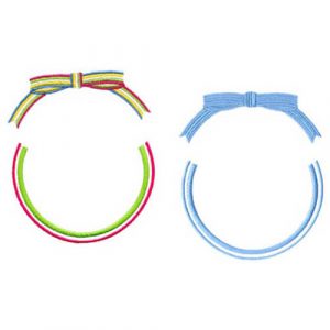 Preppy Striped Bow and Arc