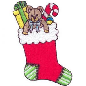 Peace Angel and Filled Christmas Stocking