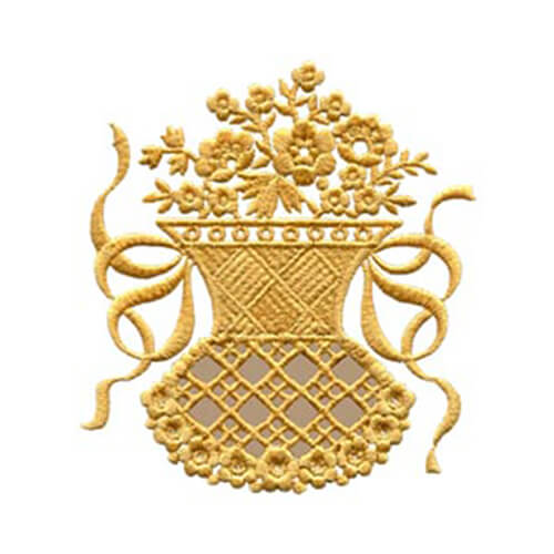 Snow Couple and Cutwork Basket