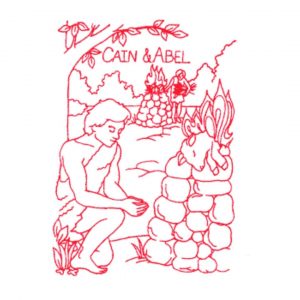 Bible Stories Redwork Quilt