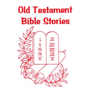 Bible Stories Redwork Quilt