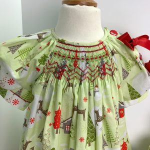 Connie Palmer Buttons & Bows Bishop Dress