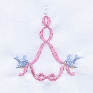 Springtime Designs - bluebirds and ribbon