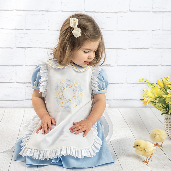 lil bow peeps apron dress