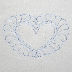 Feathered Heart Quilt Motif