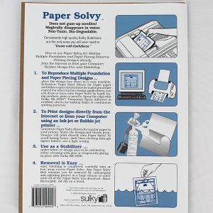 Alternative view of Sulky Paper Solvy: Water Soluble Stabilizer - 12 sheets at 8-1/2" x 11"