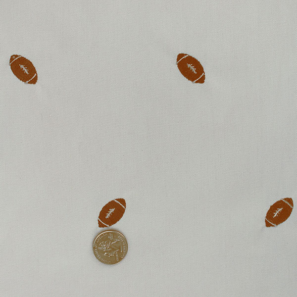 twill fabric with footballs