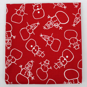 knit fabric snowman