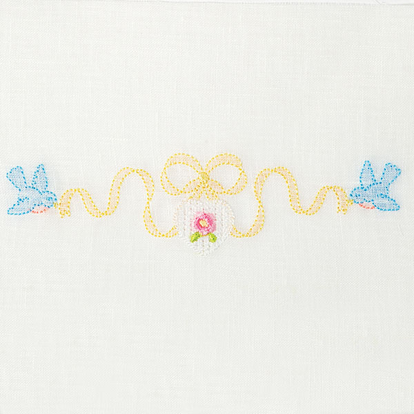 Bluebirds with Yellow Bow and Ribbons